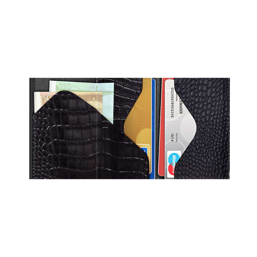 Wallet CLICK & SLIDE Sleek Croco Black/Black - Image 2