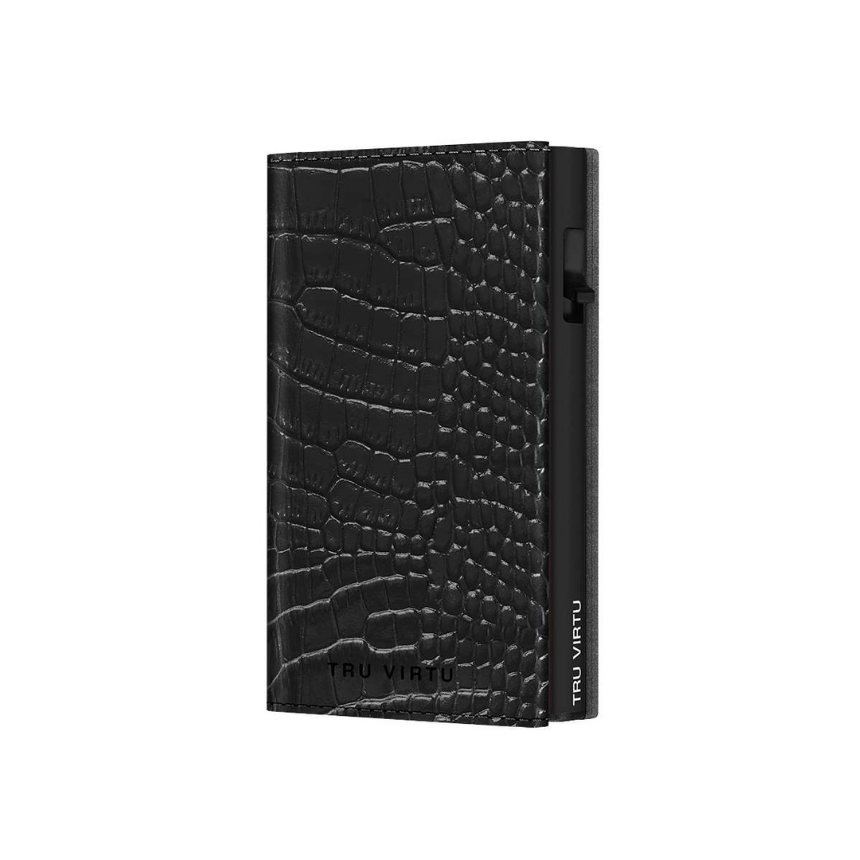 Wallet CLICK & SLIDE Sleek Croco Black/Black - Image 3