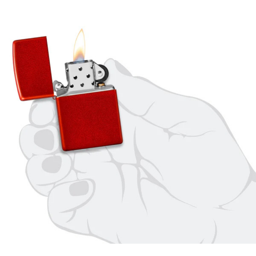 Zippo Regular Metallic Red Windproof Lighter - Image 7