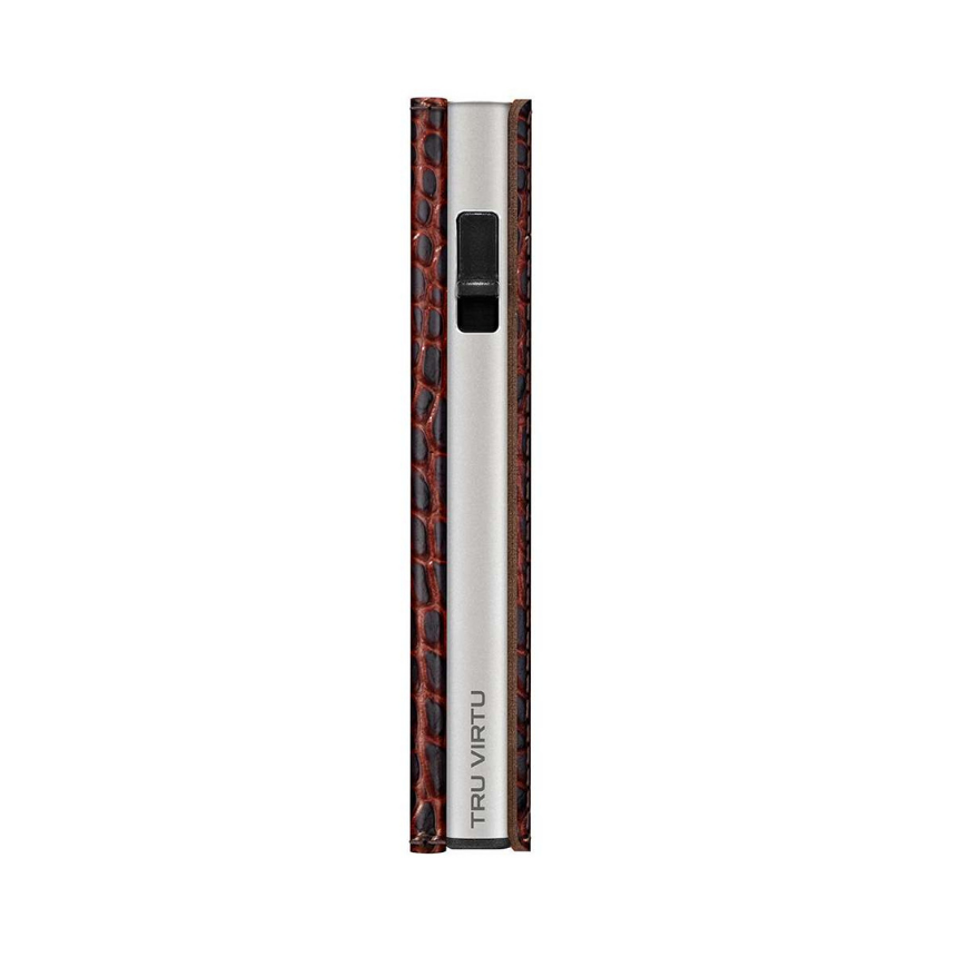 Wallet CLICK & SLIDE Sleek Croco Brown/Silver - Image 5