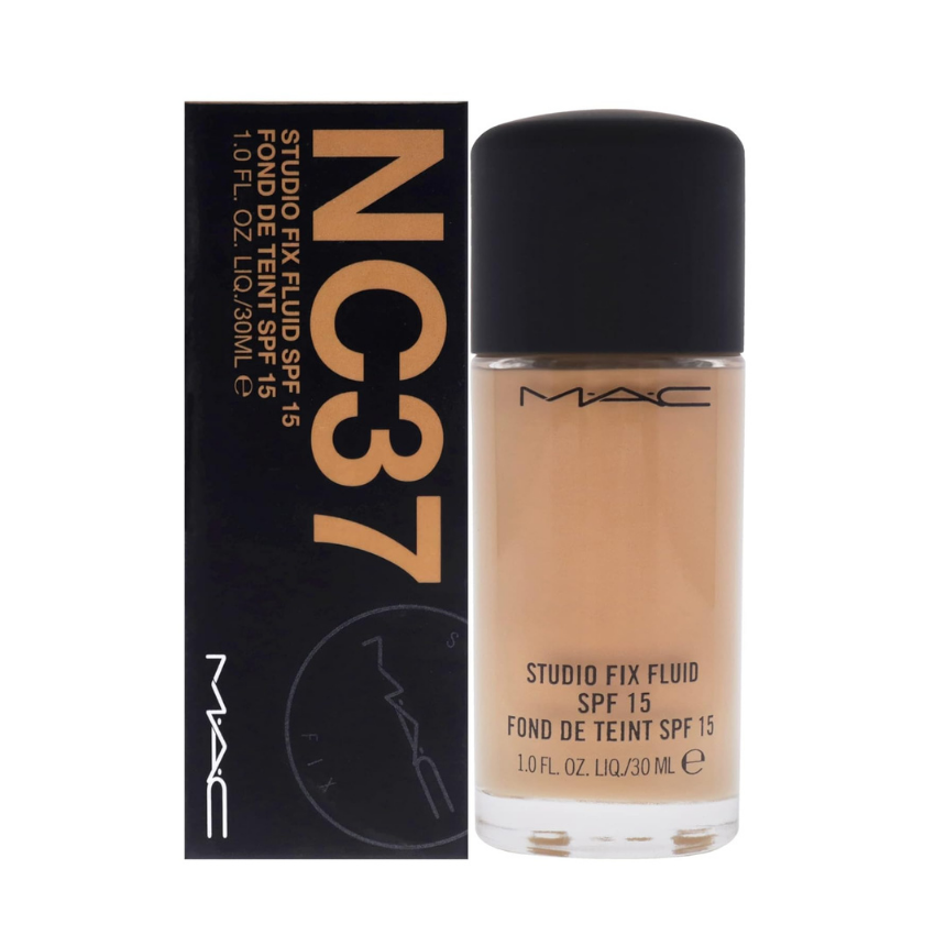 M·A·C Studio Fix Fluid SPF 15 Broad Spectrum Foundation – Shade NC37 (30ml) - Image 2