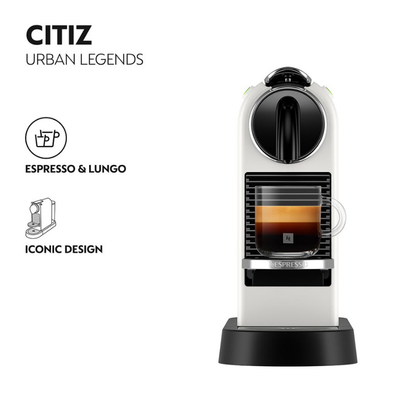 Nespresso CitiZ Coffee Machine White - Image 3